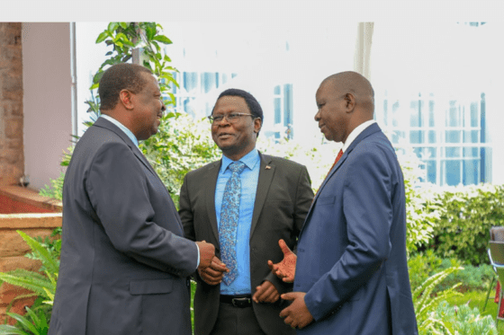 The Ag Executive Director of GLOCEPS, Dr. Ken Asembo and Resident Rese …