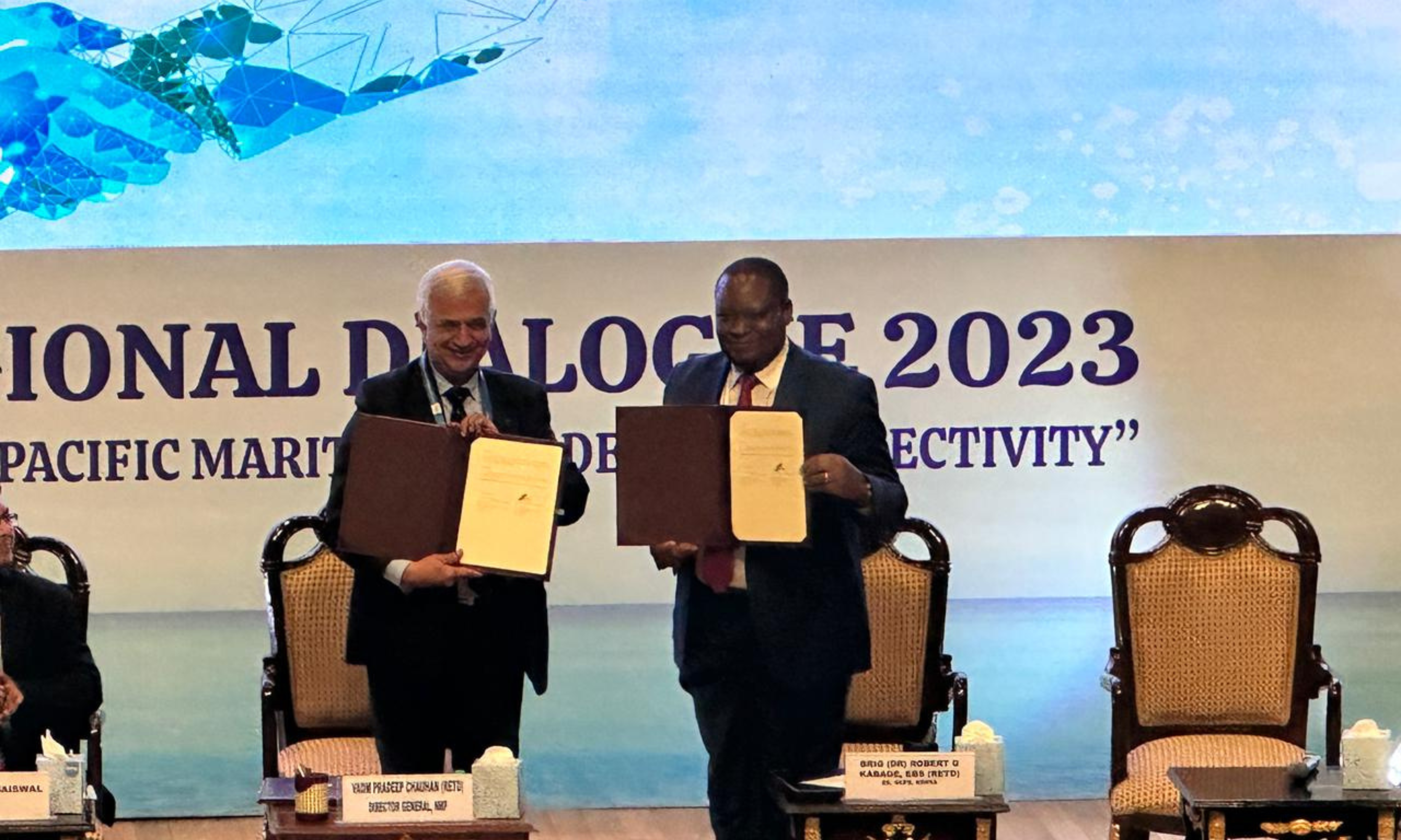 The Global Centre for Policy and Strategy and The National Maritime Foundation signed a Memorandum of Understanding (MoU) for research collaborations at the Indo-Pacific Regional Dialogue (IPRD-2023) 15th November 2023 New Delhi, India