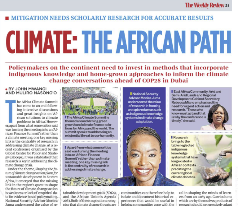 Climate: The African Path Sunday Nation: Weekly Review