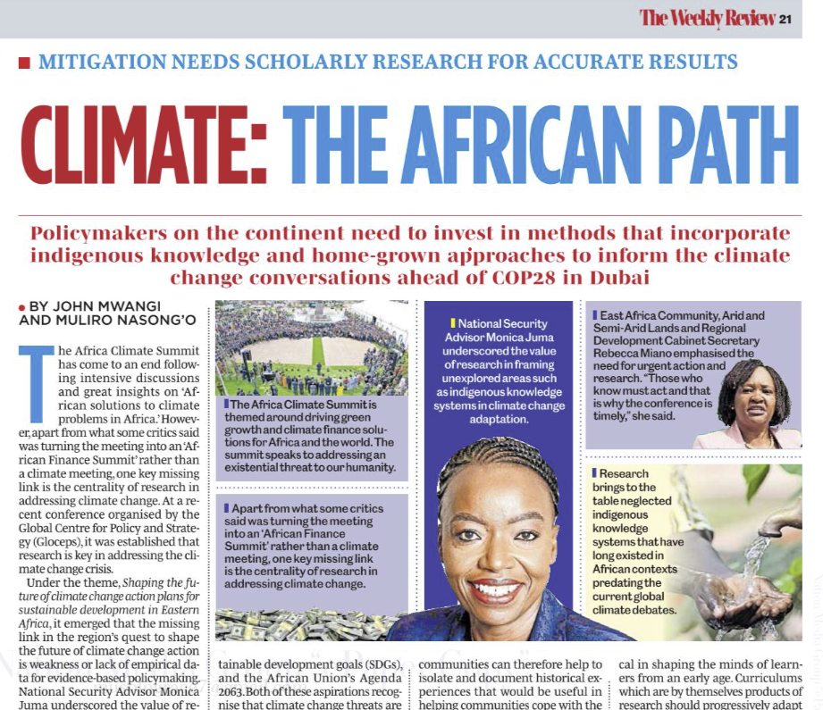 Climate: The African Path Sunday Nation: Weekly Review