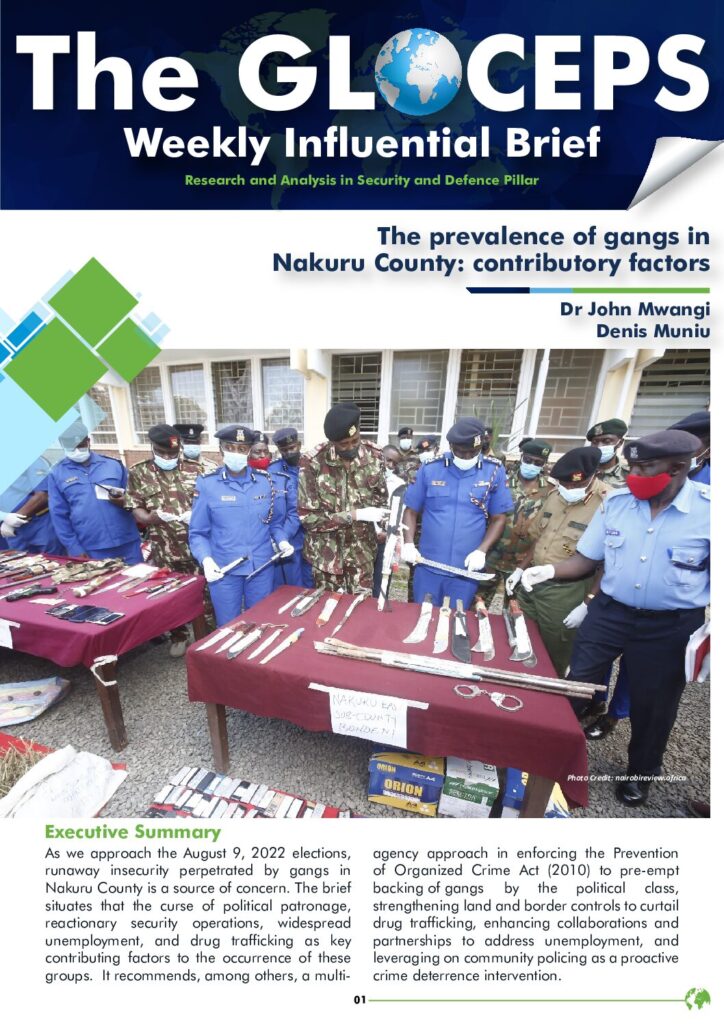 The Prevalence of Gangs in Nakuru County: Contributory Factors