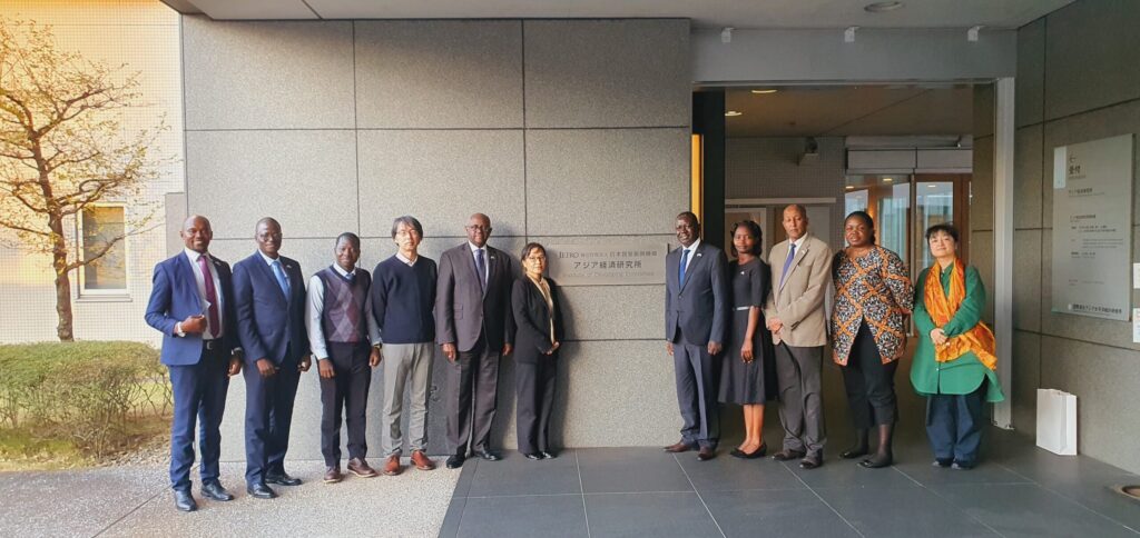 GLOCEPS Team led by Ag Executive Director, Dr Ken Asemb, visited Institute of Developing Economies (IDE-JETRO) Japan and held discussions with IDE research team led by Miki HAMADA, Director General Development Studies Centre. The team later visited IDE Library where Prof Mohamud Jama’s title Gender, Environment and Development in Kenya is shelved. You can guess the excitement!