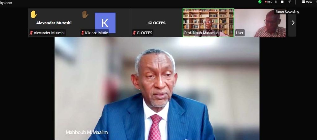 Gloceps Webinar Series: Gloceps Council Member (Eng.) Amb. Mahboub M. Maalim Opens Week 2 Of Institutionalizing The Raila Odinga Legacy For The Africa We Want