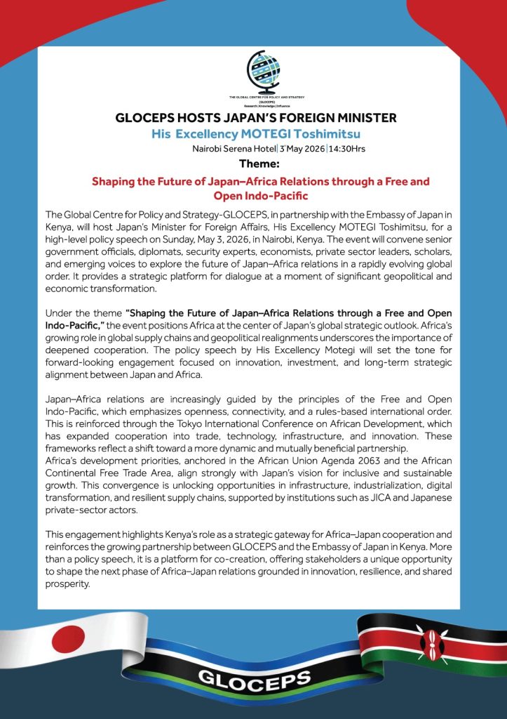 GLOCEPS Hosts JAPAN Foreign Minister His Excellency MOTEGI Toshimitsu