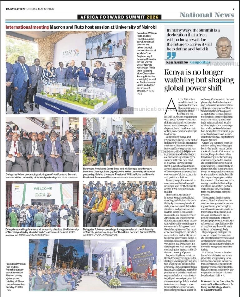 Kenya is no longer watching global power shift; it is shaping it
